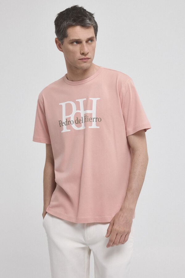 Pedro del Hierro Logo print T-shirt Pink
