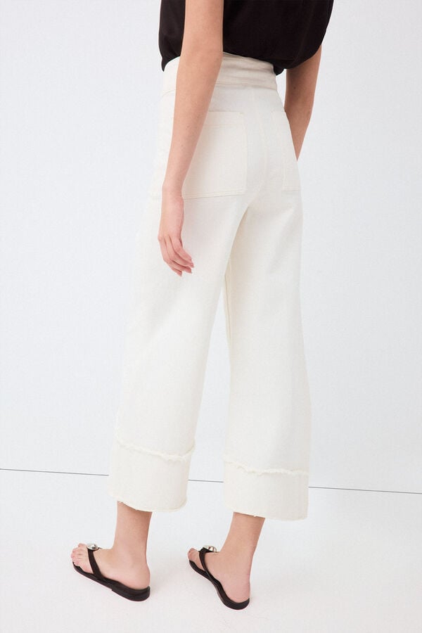 Pedro del Hierro Denim Bermuda shorts Ecru