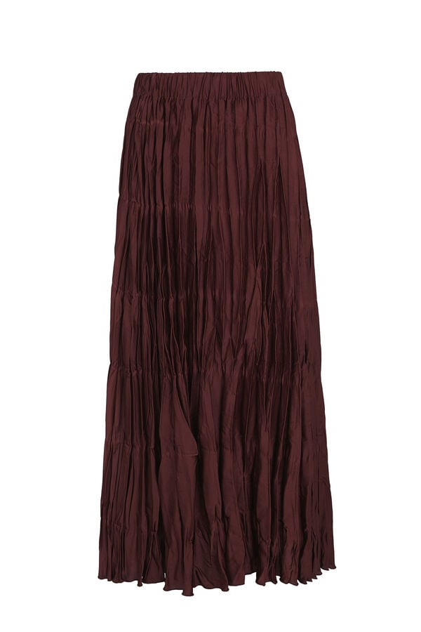 Pedro del Hierro Pleated skirt Burgundy