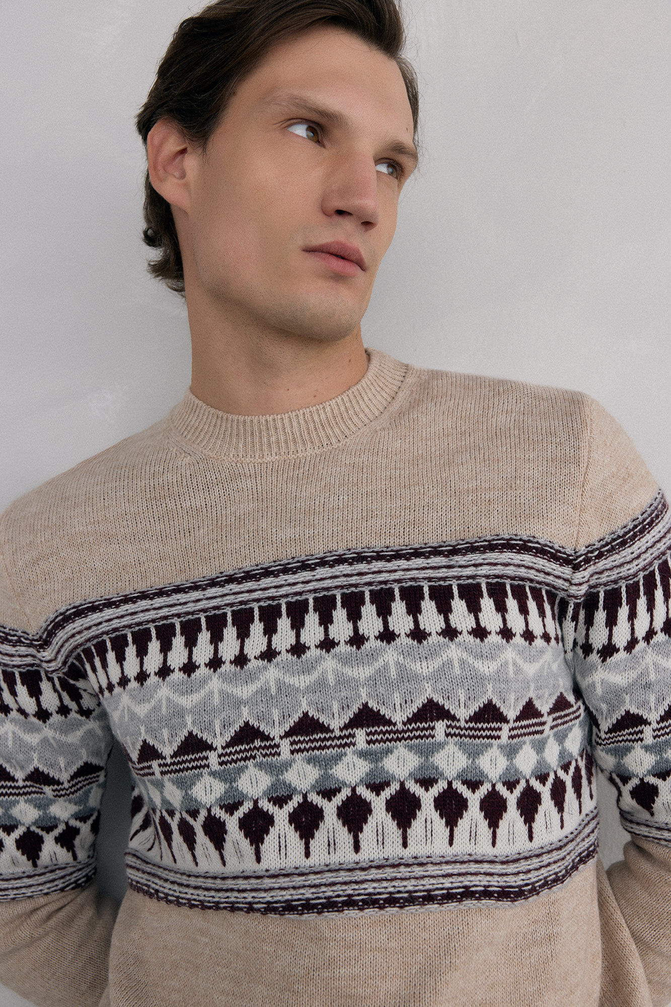 Pedro del Hierro Christmas sweater with wool and alpaca, crew neck
