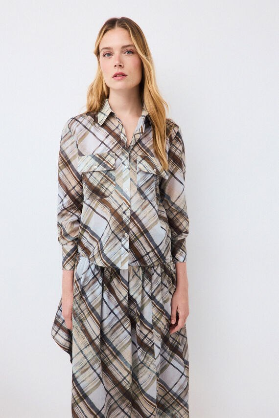 Camisa cuadros estampados
