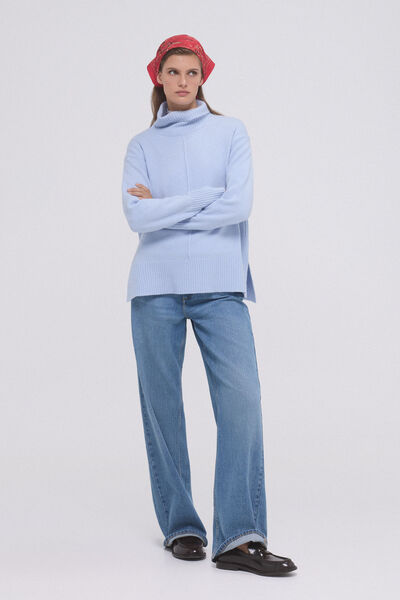 Pedro del Hierro Swan jersey with central seam Blue