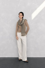 Pedro del Hierro Pantalones pana wide leg classic Crudo