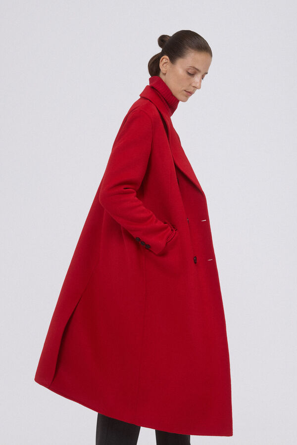 Pedro del Hierro Double-faced coat with cross-over Orange