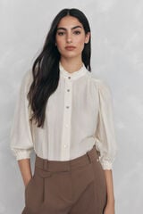 Pedro del Hierro Blusa lisa e solta Beige