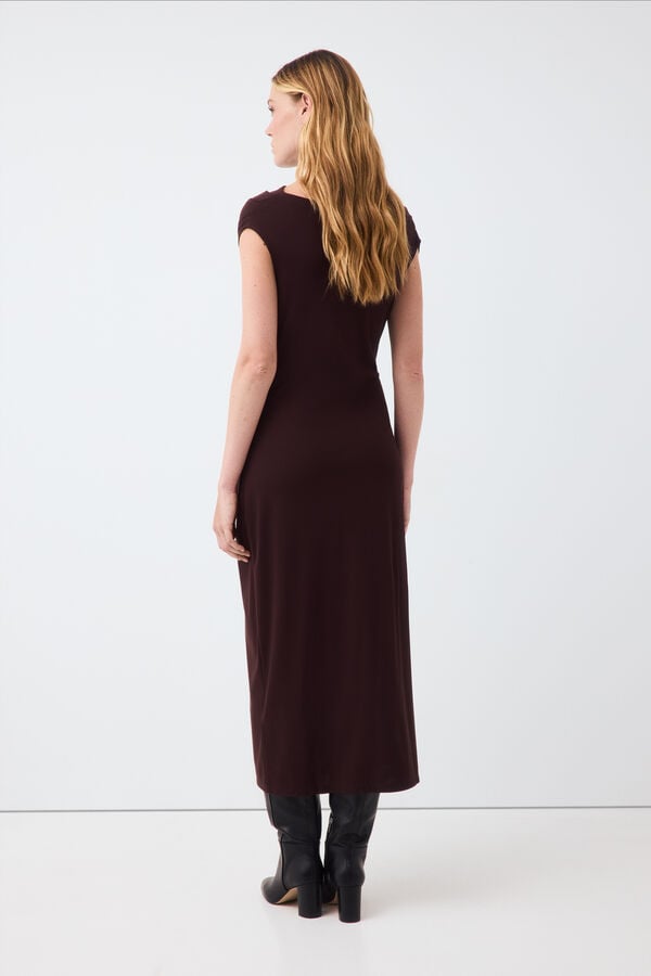 Pedro del Hierro Gold fitted dress Brown