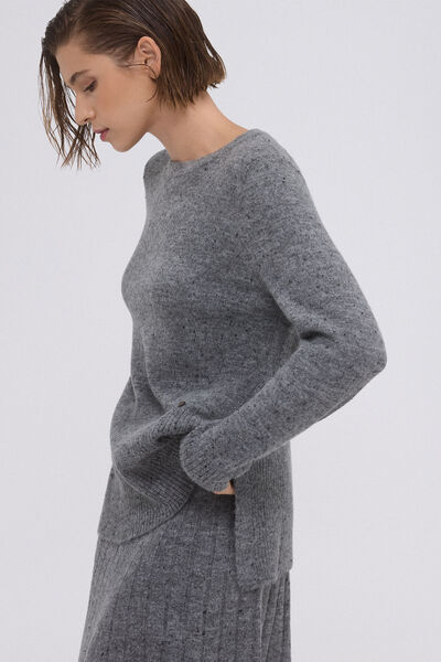 Pedro del Hierro Jersey de punto fantasía Gris