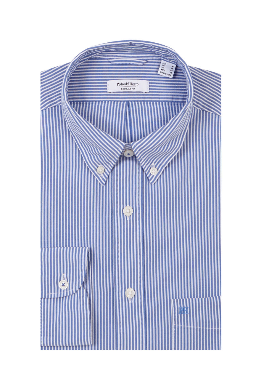 Pedro del Hierro Camisa seersucker rayas