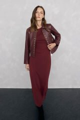 Pedro del Hierro Studded napa jacket Coral