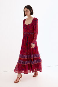 TFP by Tamara Falc&oacute; Long floral print dress