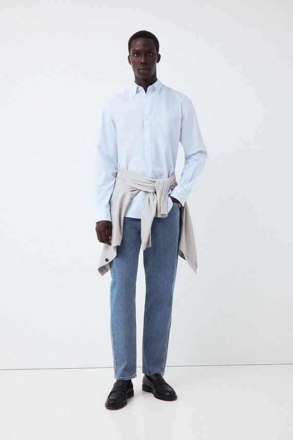 Pedro del Hierro Striped shirt Blue