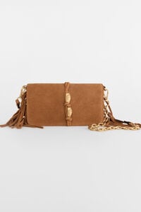 Pedro del Hierro Leather fringed crossbody