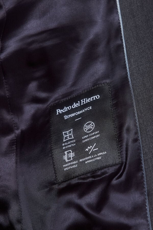 Pedro del Hierro Plain tailored bi-stretch blazer Grey