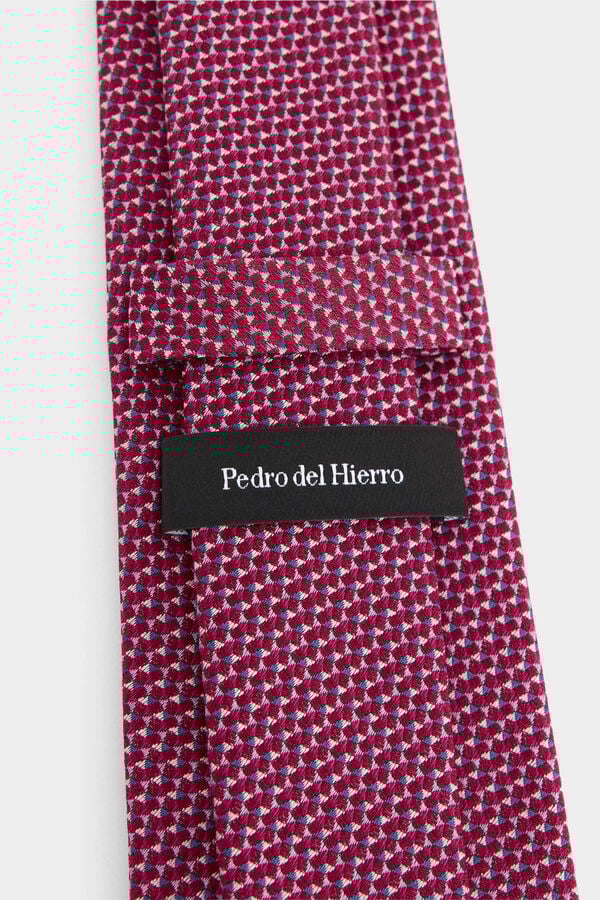 Pedro del Hierro Gravata em seda natural Rosa
