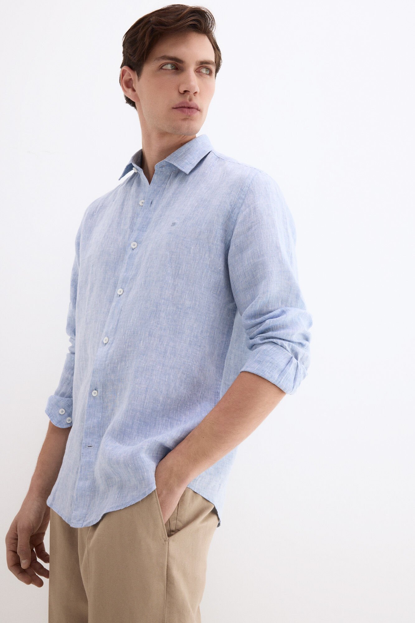 Pedro del Hierro Plain linen shirt