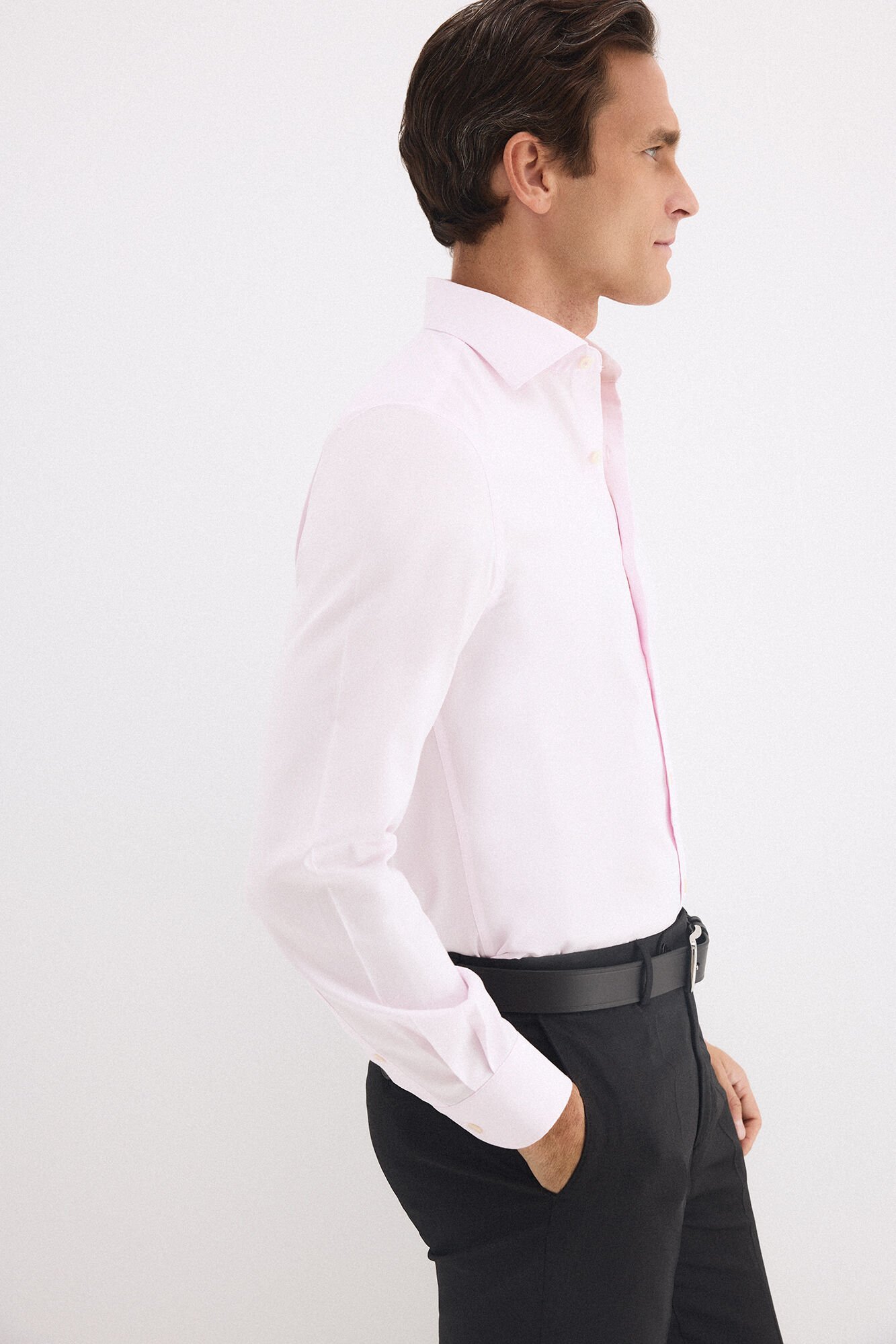 Pedro del Hierro Plain non-iron stain-resistant dress shirt