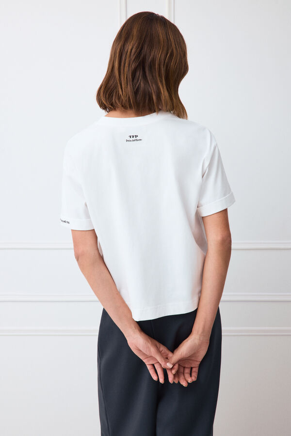 TFP by Tamara Falc&oacute; Crew neck T-shirt Ecru