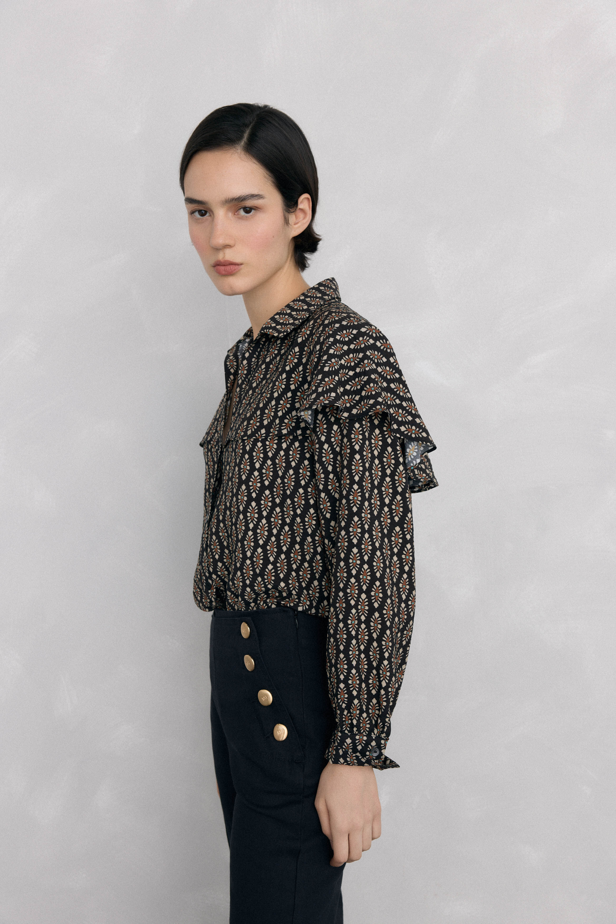 Pedro del Hierro Cape print blouse