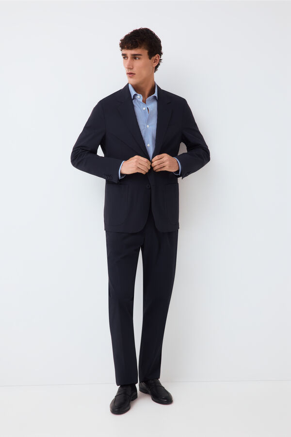 Pedro del Hierro Blazer de fato coordenado t&eacute;cnico Azul