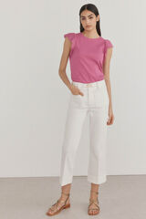 Pedro del Hierro Stovepipe cropped jeans Ecru