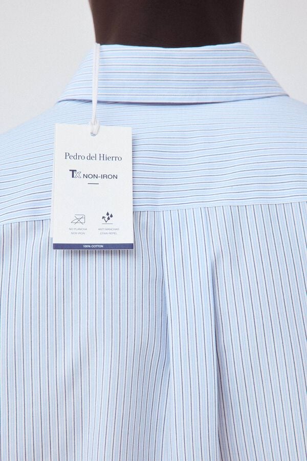 Pedro del Hierro Striped shirt Blue