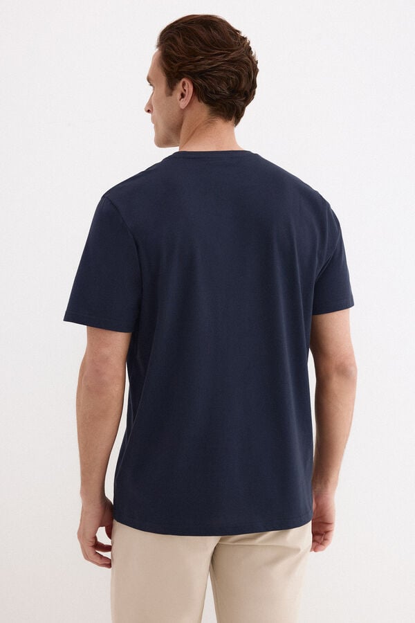 Pedro del Hierro Logo T-shirt Blue