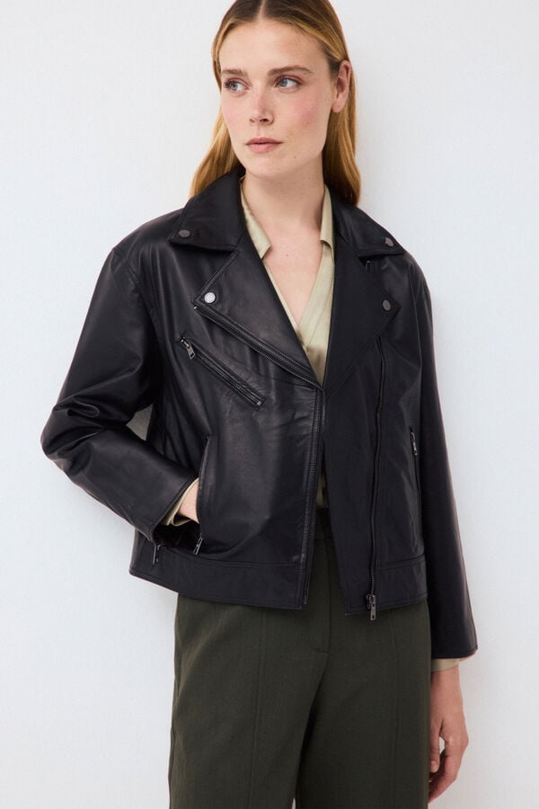 Pedro del Hierro Napa biker jacket Black