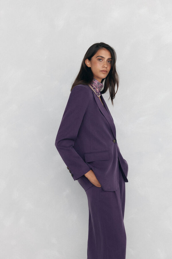 Pedro del Hierro Purple regular fit blazer Purple