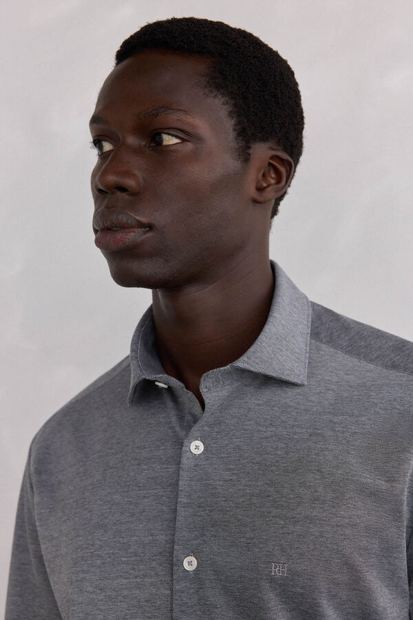 Pedro del Hierro jersey-knit knit shirt Grey