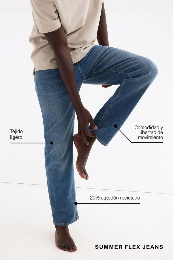 Pedro del Hierro Premium flex lightweight slim fit jeans Blue
