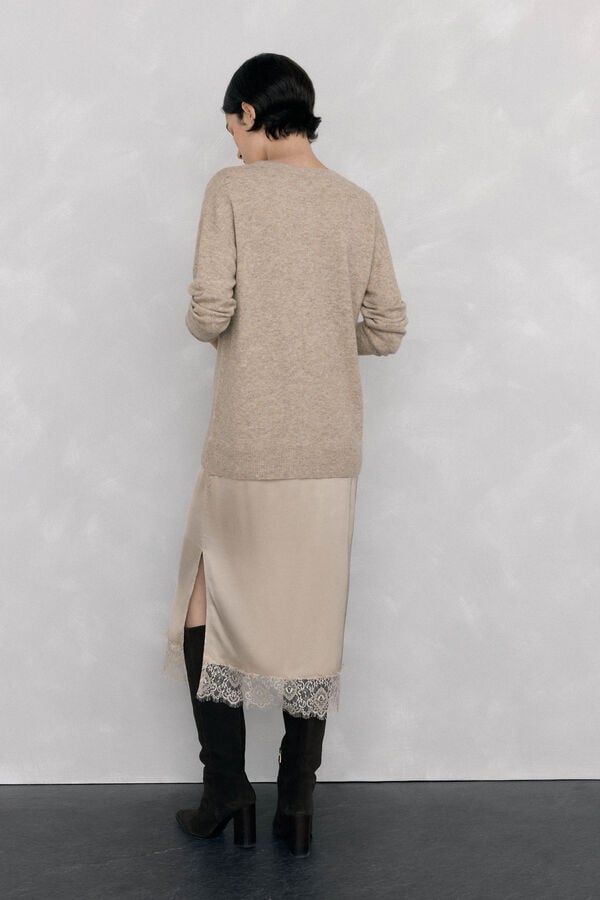 Pedro del Hierro Lingerie jersey-knit dress Beige