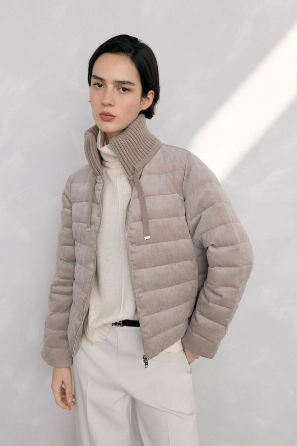 Pedro del Hierro Veludo veludo curto ultraleve Beige