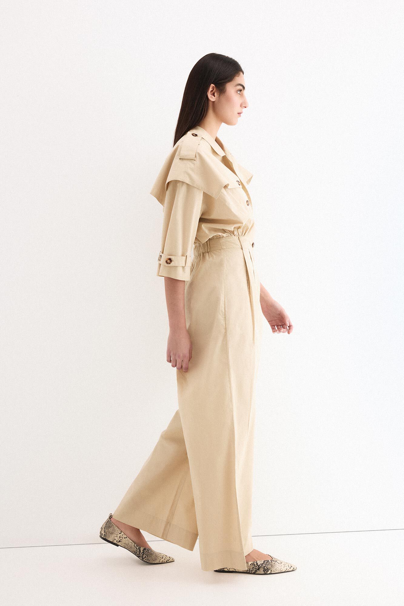 Pedro del Hierro Wide leg trench style jumpsuit
