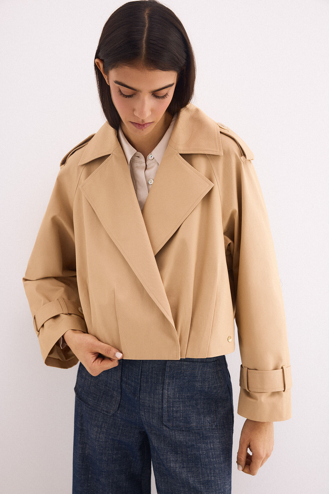 Pedro del Hierro Double-breasted crop jacket
