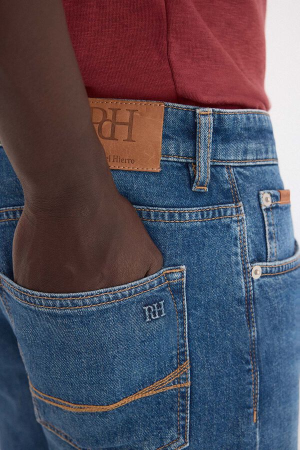 Pedro del Hierro Denim regular Bermuda shorts Blue