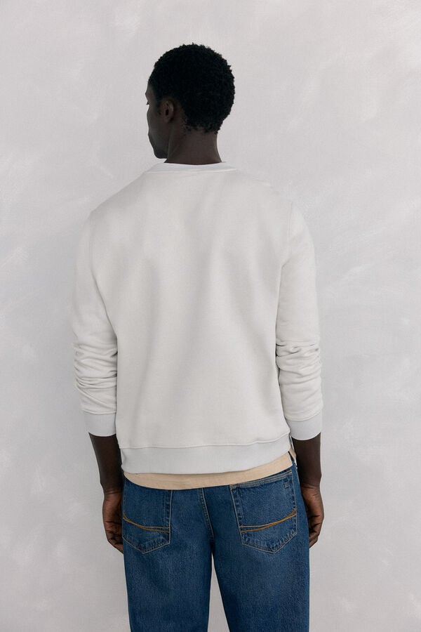 Pedro del Hierro Sweatshirt logo crew neck Grey