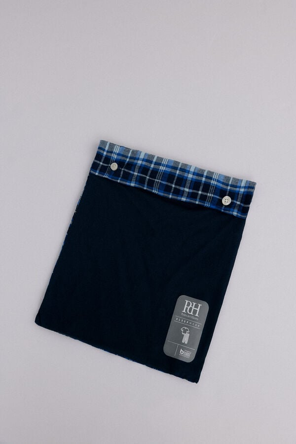 Pedro del Hierro Jersey-knit and cloth pyjama set Blue