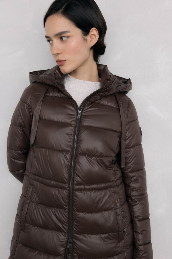 Pedro del Hierro Parka acolchada capucha Marrón