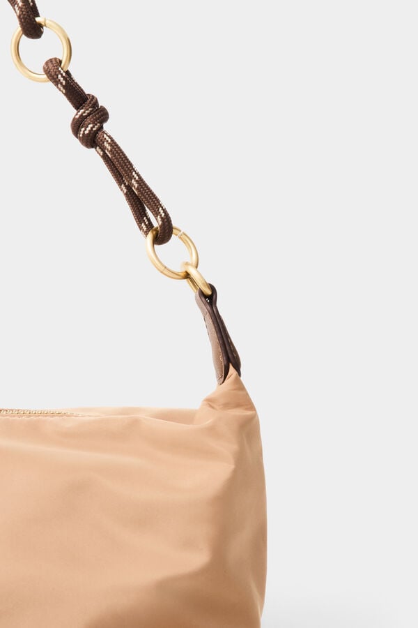 Pedro del Hierro Nylon crossbody bag Beige