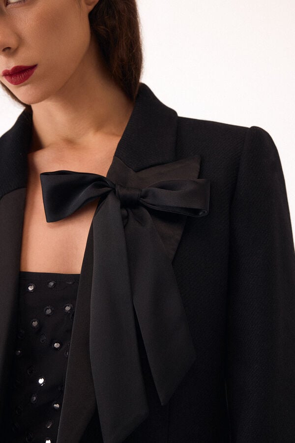 Pedro del Hierro Black contrast coat Black