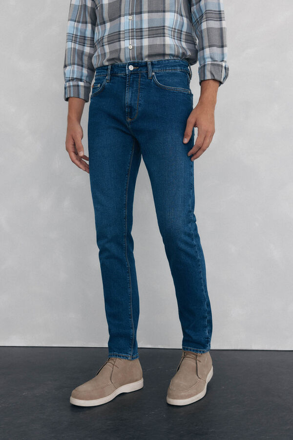 Pedro del Hierro Pantalón vaquero premium flex slim fit Azul