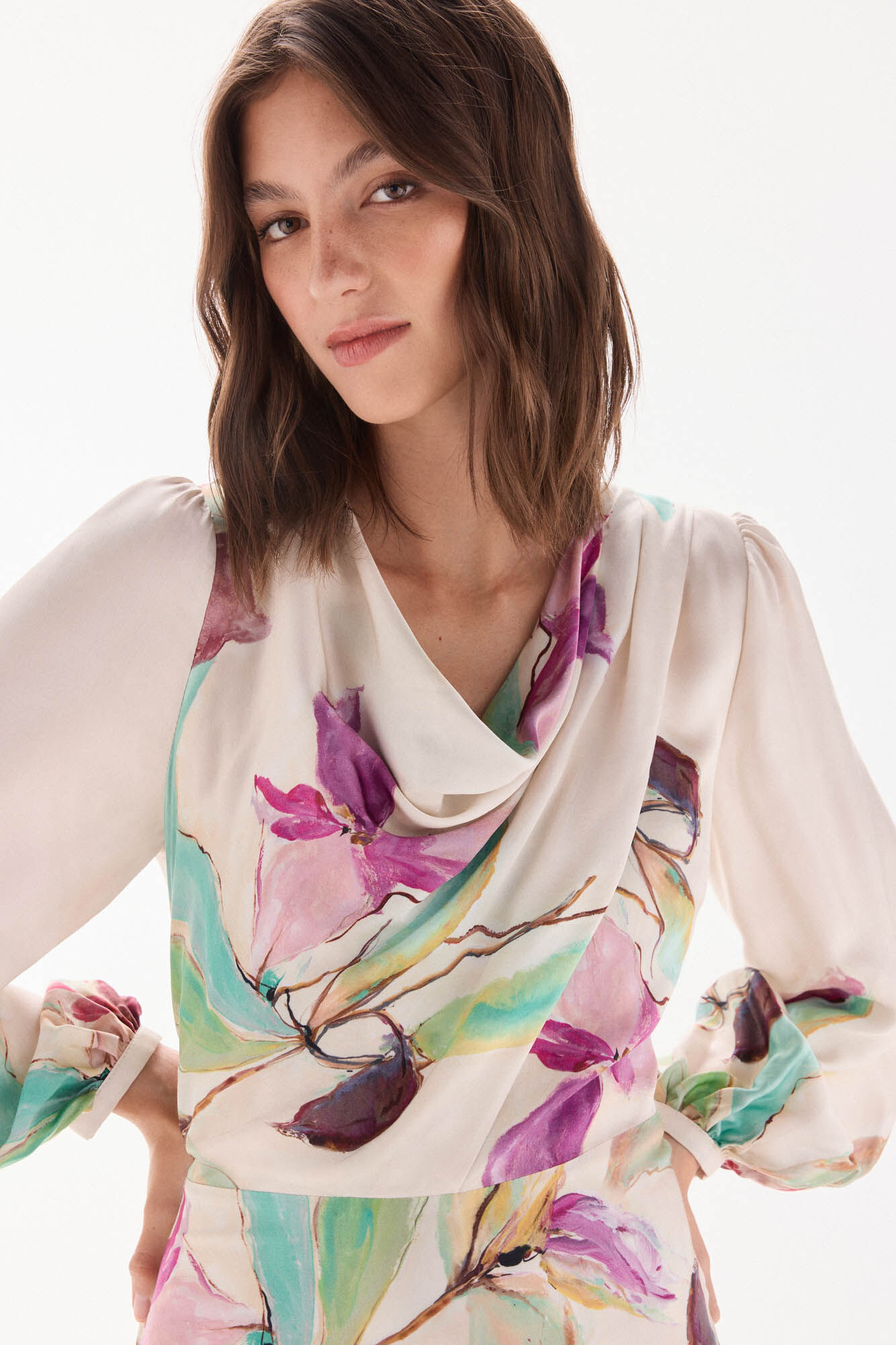 TFP by Tamara Falc&oacute; Positioned flower print dress