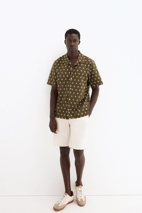 Pedro del Hierro Printed short sleeve shirt Green