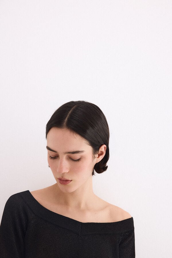 TFP by Tamara Falcó Glitter effect jumper Black