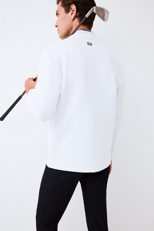 Pedro del Hierro Casaco t&eacute;cnico de golfe Branco