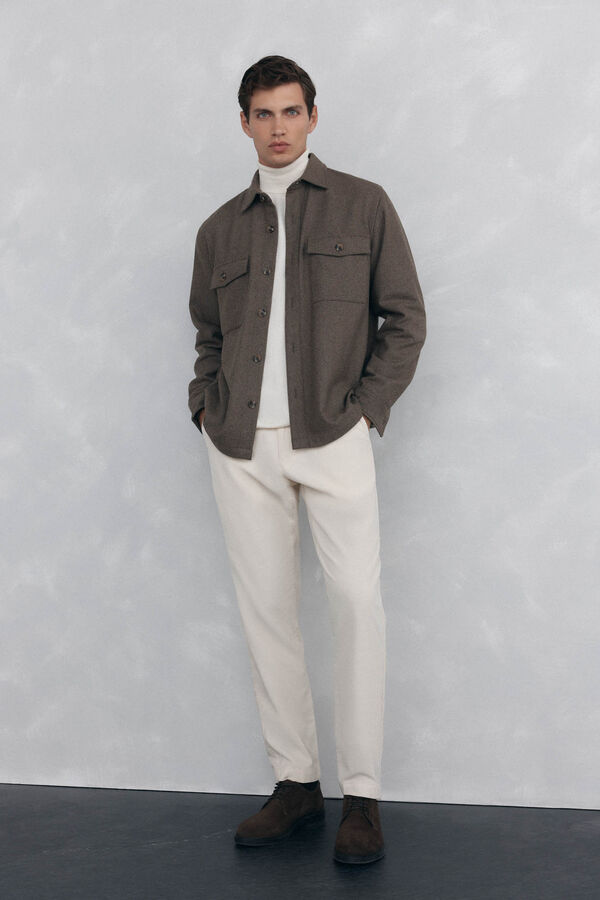 Pedro del Hierro Polo neck jumper Ecru