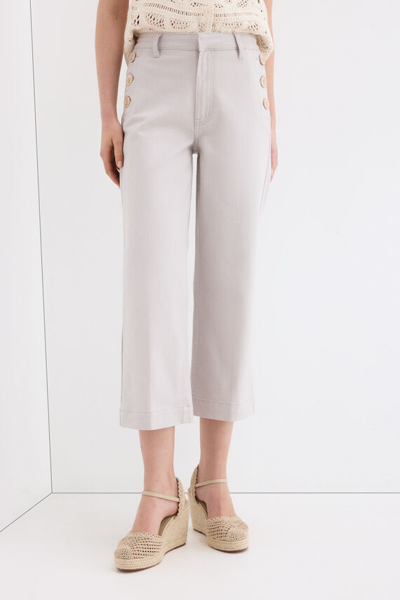 Jeans wide leg capri