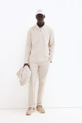 Pedro del Hierro Zip fastening golf sweatshirt Beige