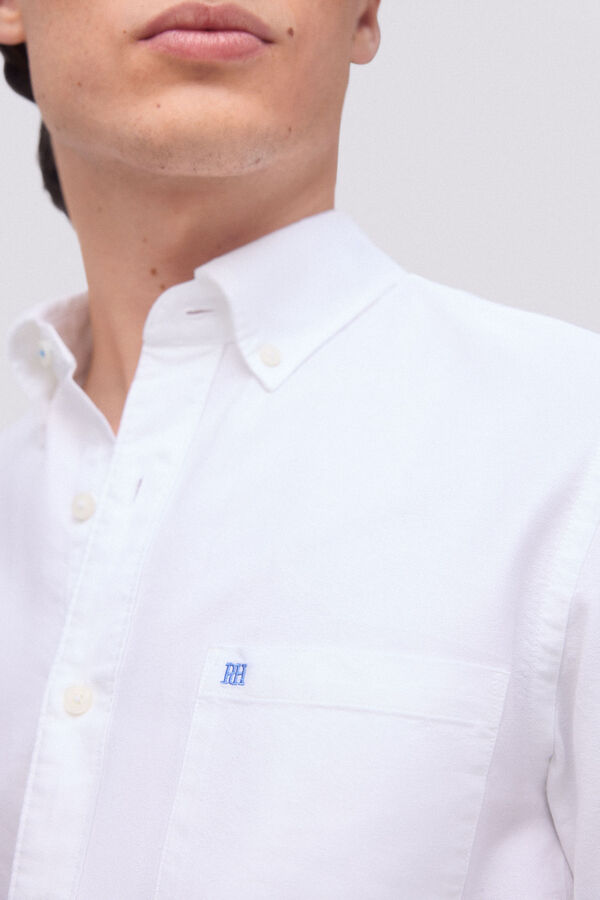 Pedro del Hierro Iconic plain Oxford shirt White