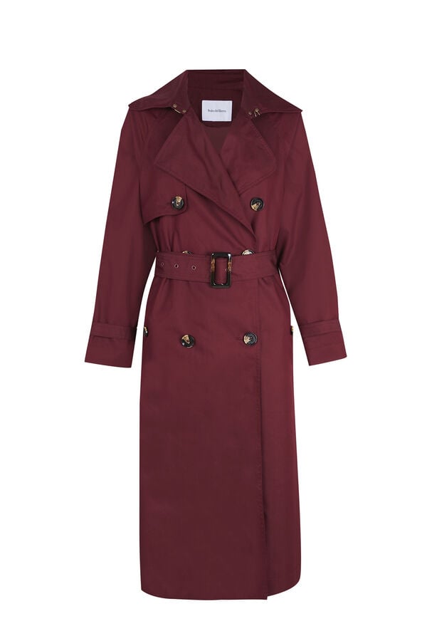 Pedro del Hierro Long trench scarf Burgundy
